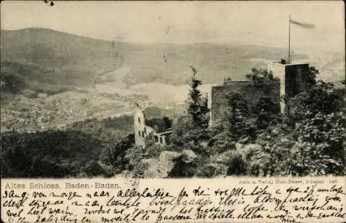 Ak Baden Baden am Schwarzwald, altes Schloss
