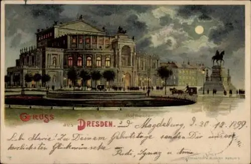 Mondschein Litho Dresden, Hoftheater
