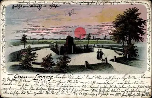 Litho Leipzig, Gesamtansicht, Sonnenuntergang