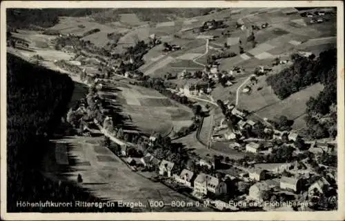 Ak Rittersgrün Breitenbrunn im Erzgebirge, Luftbild