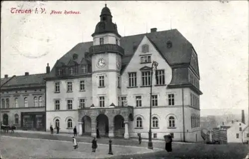 Ak Treuen im Vogtland Sachsen, Neues Rathaus, Außenansicht