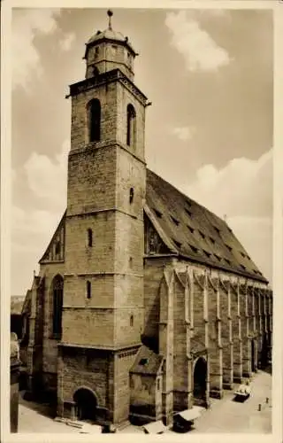 Ak Dinkelsbühl im Kreis Ansbach Mittelfranken, Ansicht der St. Georgskirche