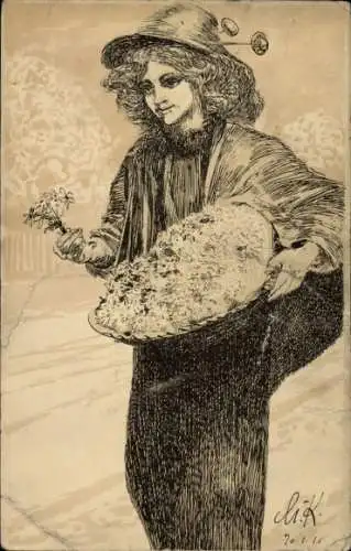 Künstler Ak Klinger, Max, Leipzig in Sachsen, Margueritentag 1911, Meissner & Buch