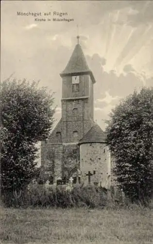 Ak Middelhagen Mönchgut auf Rügen, Kirche