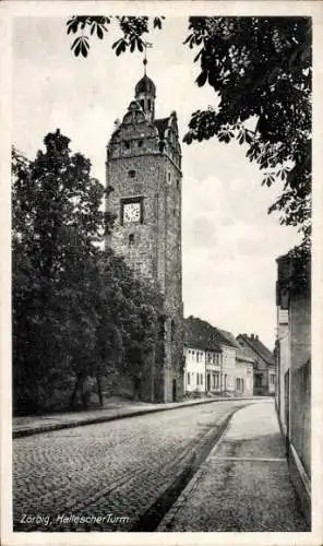 Ak Zörbig,  Hallescher Turm