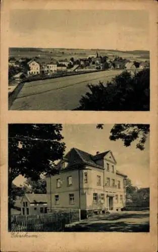 Ak Ebersbrunn Lichtentanne Sachsen, Landschaft mit Häusern, Anblick des Gebäudes, ländliche Umgeb