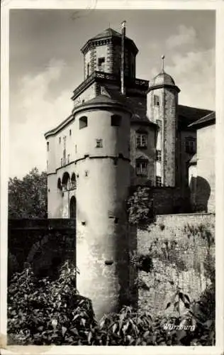 Ak Würzburg am Main Unterfranken, Burg, Festung Marienberg, Scherenbergtor, foto