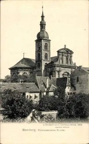 Ak Bamberg in Oberfranken, Protestantische Kirche, s Gebäude, Stadtansicht