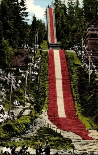 Ak Bischofsgrün im Fichtelgebirge, Sommerskisprung-Schanze, Ochsenkopf