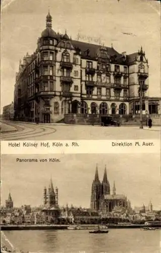 Ak Köln am Rhein, Hotel Kölner Hof, Panorama, Dom
