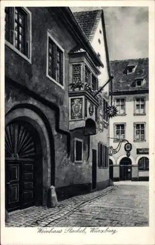 Ak Würzburg am Main Unterfranken, Weinstube zum Stachel, Außenansicht