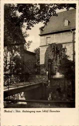 Ak Ohrdruf im Thüringischen Kreis Gotha, Westeingang zum Schloss Ehrenstein