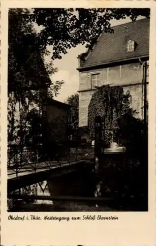 Ak Ohrdruf im Thüringischen Kreis Gotha, Westeingang zum Schloss Ehrenstein