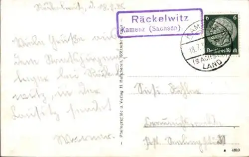 Ak Räckelwitz Oberlausitz, Räklewitz, Straßenpartie