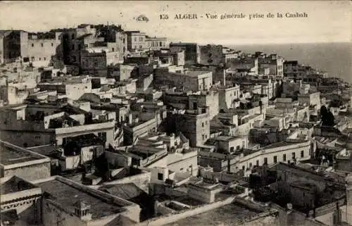 Ak Algier Alger Algerien, Alger, Casbah, Stadtansicht,  Architektur, Schwarz-Weiß-Bild