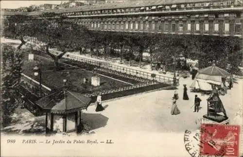 Ak Paris I Louvre, Jardin du Palais Royal