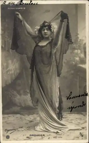 Ak Variete-Künstlerin Gromier, Porträt