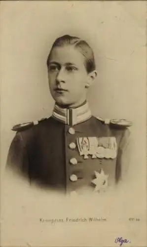 Ak Kronprinz Friedrich Wilhelm, Portrait
