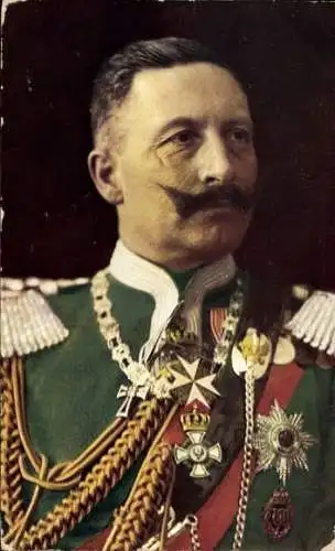 Ak Kaiser Wilhelm II., Portrait, Uniform, Orden