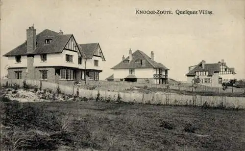 Ak Zoute Knokke Heist Westflandern, Blick auf einige Villen