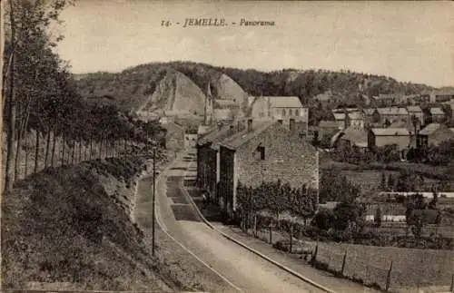 Ak Jemelle Wallonien Namur, Panoramablick auf  Straßenansicht, Häuser, Natur