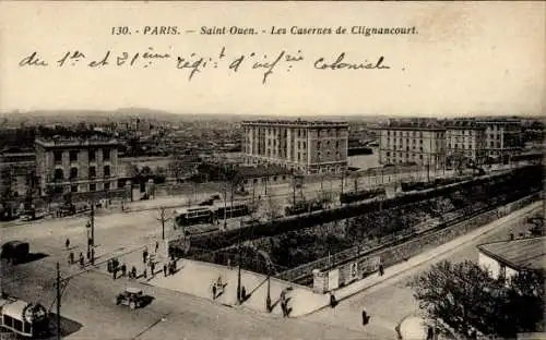 Ak Paris XVIII, Saint Ouen, Casernes de Clignancourt