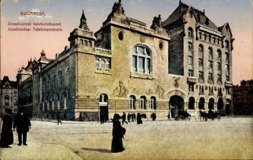 Ak Jozsefvaros Budapest Ungarn, BUDAPEST, Józsefvárosi telefonközpont, Jossefstädt Telefonzentral