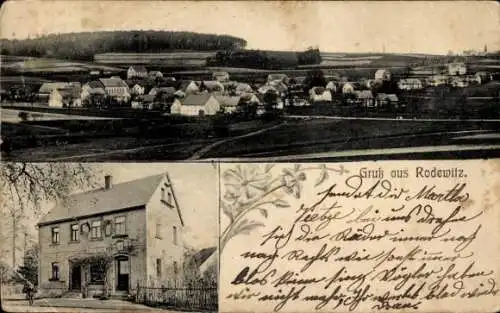 Ak Rodewitz/Spree Schirgiswalde-Kirschau, Panorama, Gasthaus
