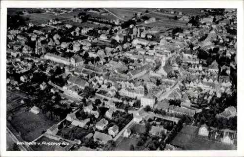 Ak Weilheim in Oberbayern, Fliegeraufnahme