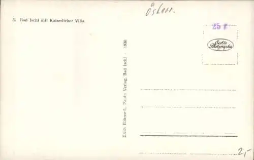 Ak Bad Ischl Oberösterreich, Panorama mit Kaiserlicher Villa