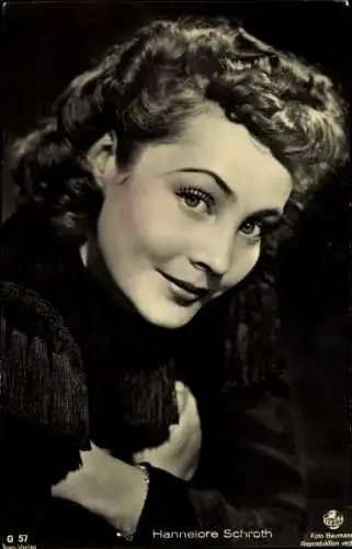 Ak Schauspielerin Hannelore Schroth, Portrait, Autogramm