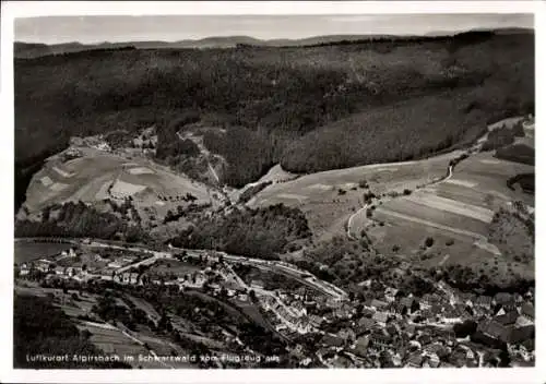 Ak Alpirsbach im Schwarzwald, Fliegeraufnahme