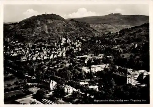 Ak Heppenheim an der Bergstraße, Fliegeraufnahme