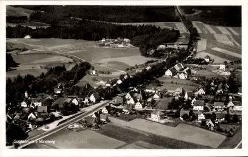 Ak Ochenbruck Schwarzenbruck in Mittelfranken, Fliegeraufnahme