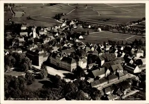 Ak Bad Wurzach in Oberschwaben, Fliegeraufnahme, Salvatorkolleg