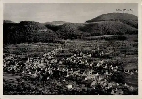 Ak Gönningen Reutlingen in Württemberg, Fliegeraufnahme, Roßberg