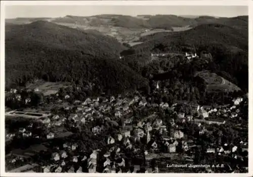 Ak Jugenheim an der Bergstraße Hessen, Fliegeraufnahme