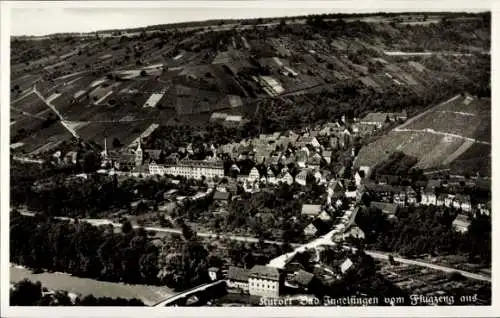 Ak Ingelfingen in Württemberg, Luftaufnahme von  Weinberge, Häuser, Landschaft