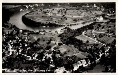 Ak Altenburg Jestetten am Hochrhein Baden, Fliegeraufnahme