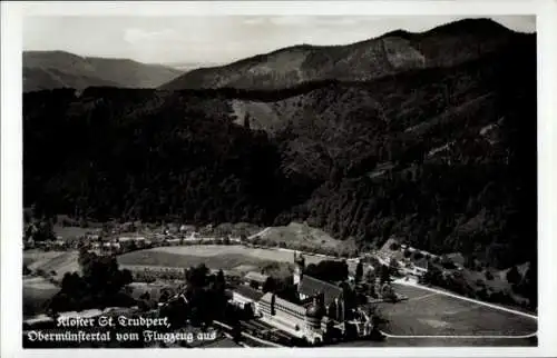 Ak St. Trudpert Obermünstertal Münstertal im Schwarzwald, Kloster St. Trudpert, Fliegeraufnahme