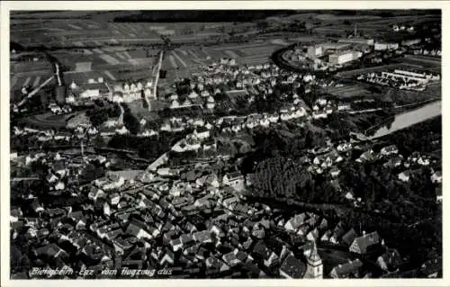 Ak Bietigheim Bissingen an der Enz Württemberg, Fliegeraufnahme