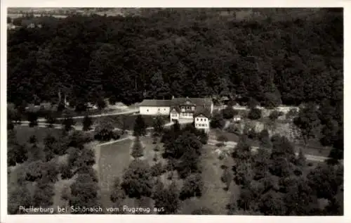 Ak Schönaich in Württemberg, Luftaufnahme von Pfefferburg, Kurhaus, Bäume, Weg