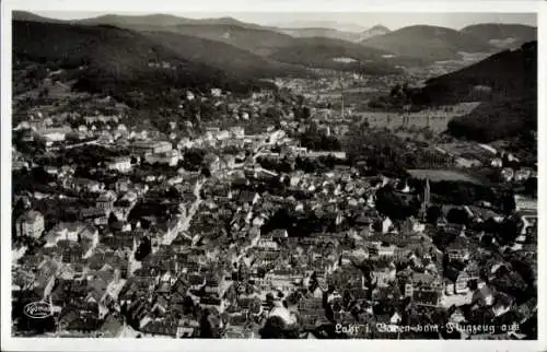 Ak Lahr im Schwarzwald Baden, Luftaufnahme von  viele Häuser und Landschaft