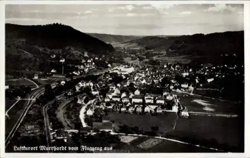Ak Murrhardt in Württemberg, Luftaufnahme von  Häuser und Landschaft, Flugzeugperspektive