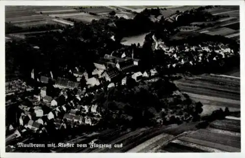 Ak Maulbronn im Enzkreis Baden Württemberg, Kloster, Fliegeraufnahme