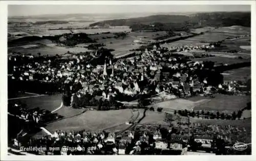 Ak Crailsheim in Württemberg, Luftaufnahme von  weite Landschaft,  Gebäude
