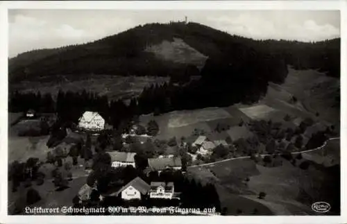 Ak Schweigmatt Raitbach Schopfheim in Baden, Fliegeraufnahme, Pension Lueginsland