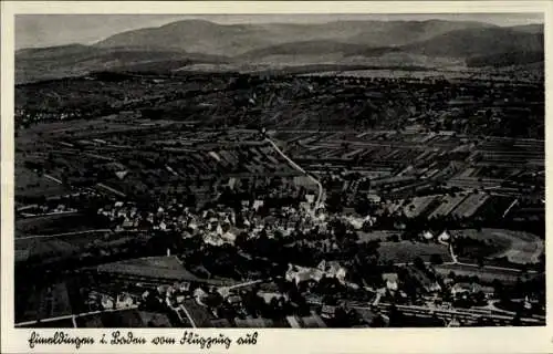 Ak Freiburg im Breisgau, Luftaufnahme von Freiburg, weite Landschaft, Felder