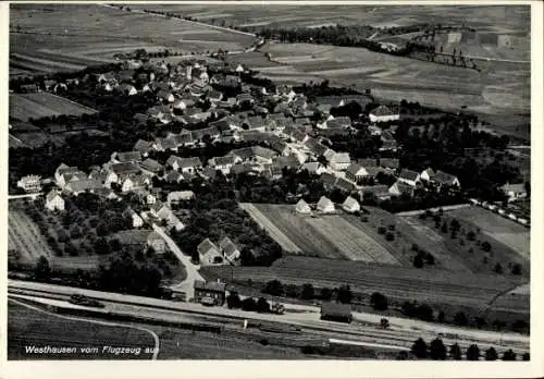 Ak Westhausen in Württemberg, Fliegeraufnahme