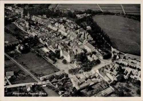 Ak Römhild in Thüringen, Fliegeraufnahme